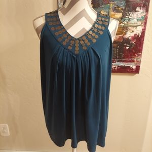 Apostrophe Blue with Metalic Accent Top